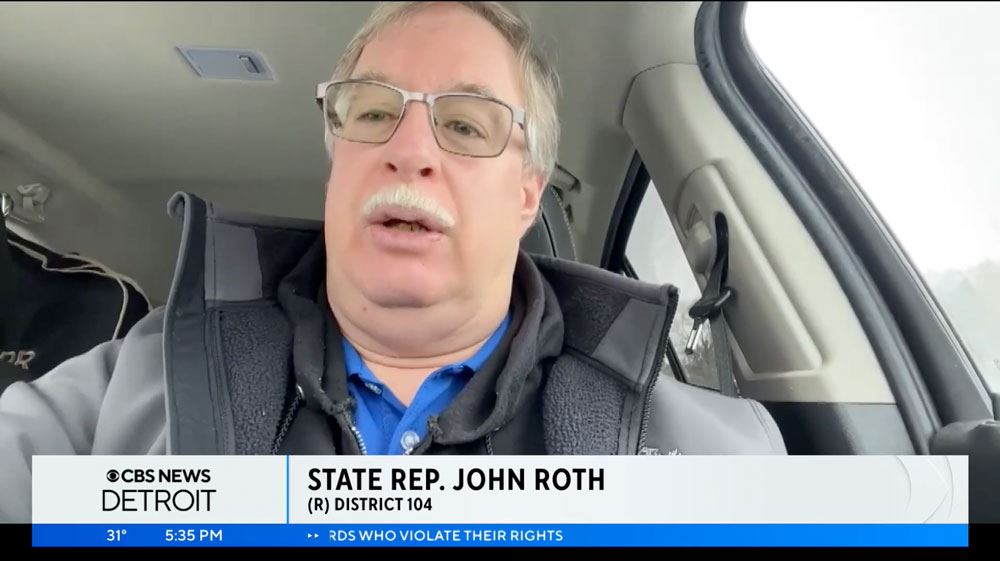 Representative John Roth on CBS News Detroit Story